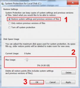 Configure System Protection
