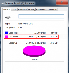 View free disk space on a drive