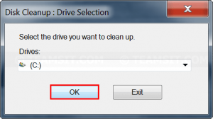 Select Drive to clean