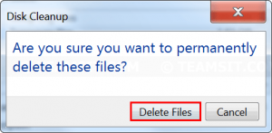 Confirm delete files